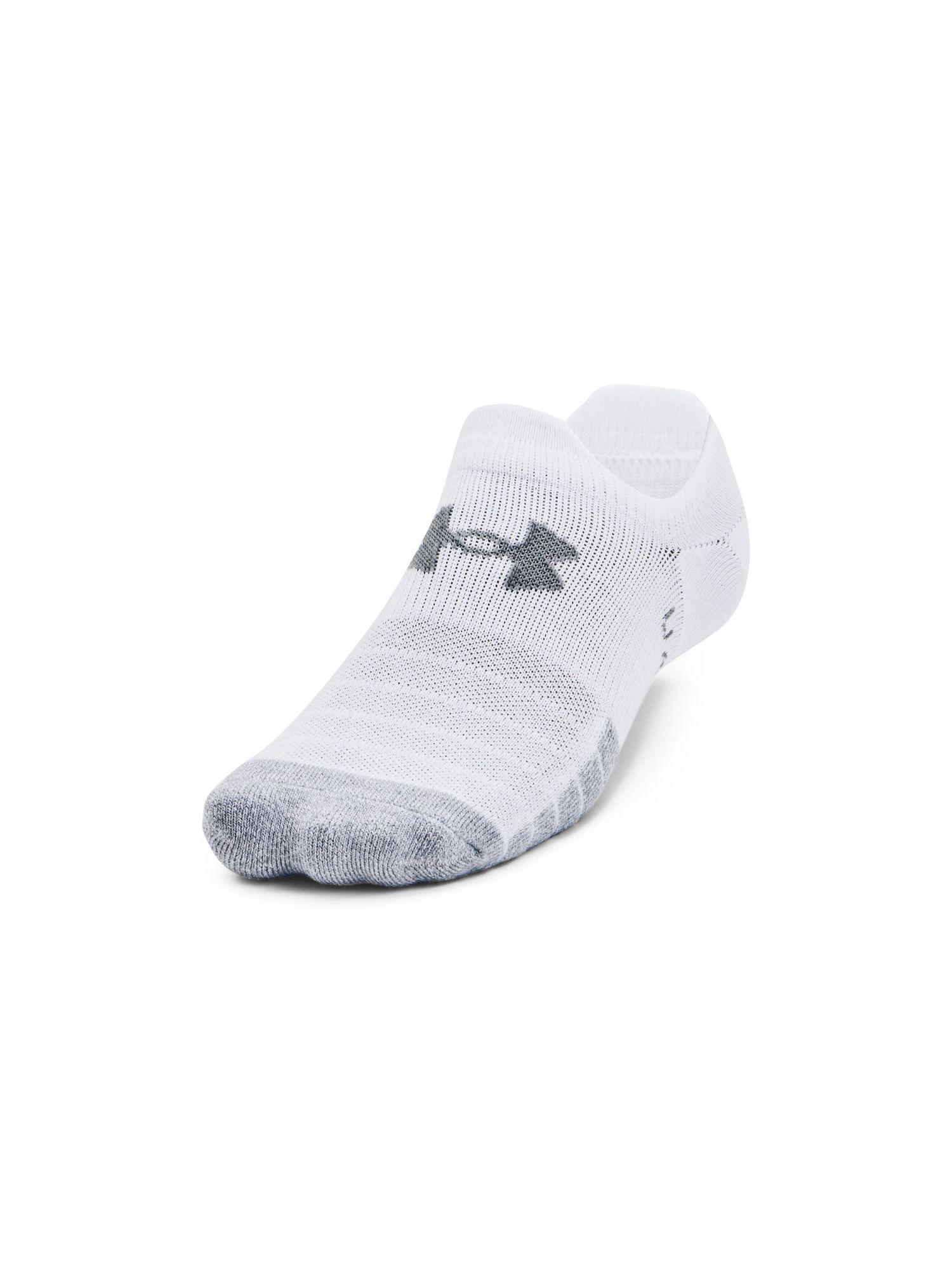 unisex heat gear ultra low tab socks - white (pack of 3)