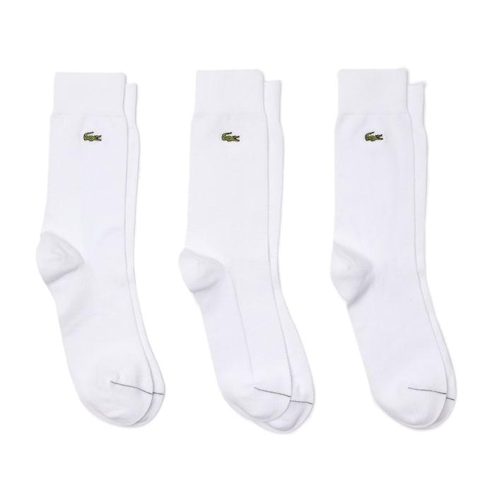 unisex high-cut cotton pique socks three-pack