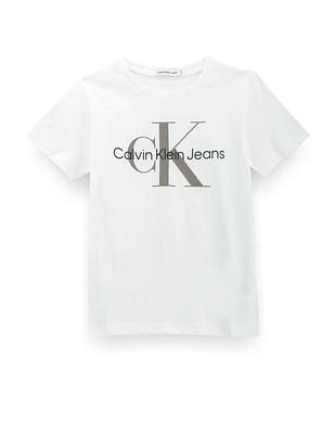 unisex kids monogram t-shirt
