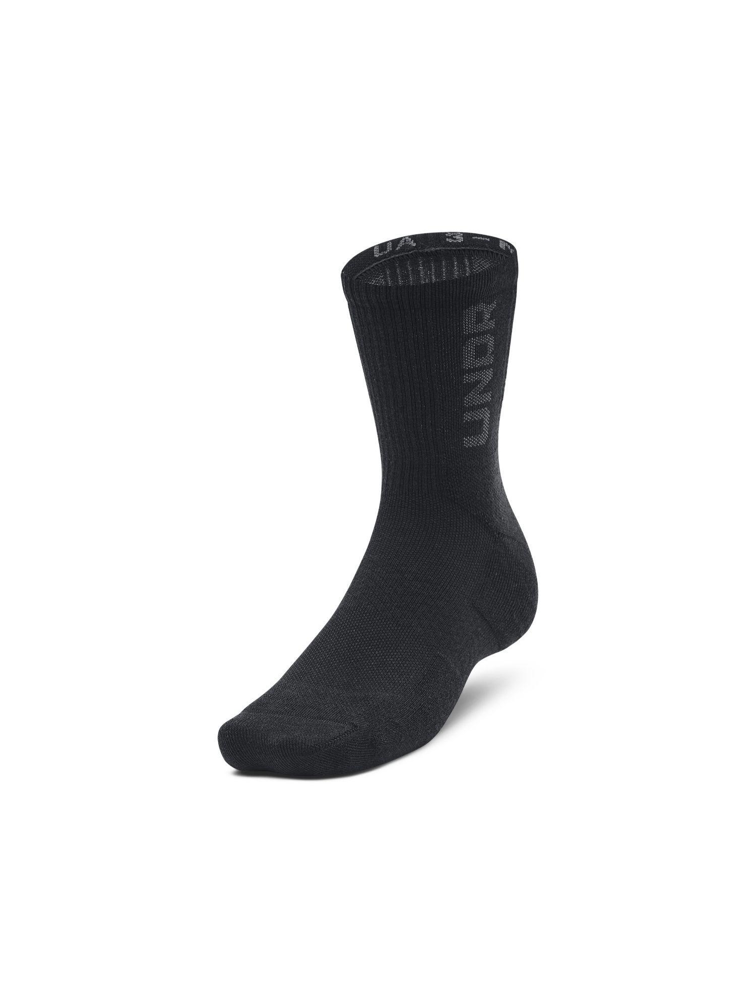 unisex maker mid crew socks - black (pack of 3)