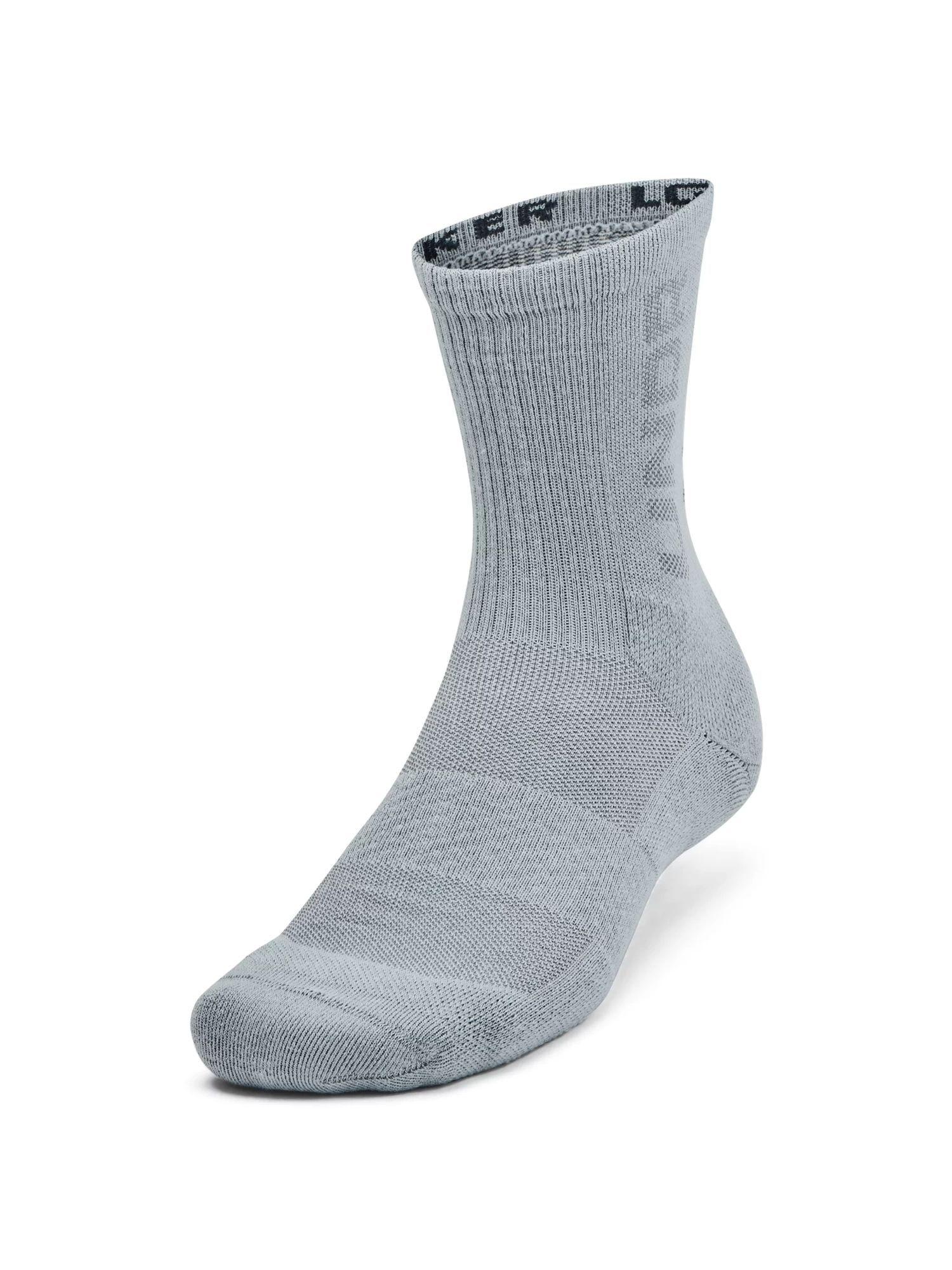 unisex maker mid crew socks - grey (pack of 3)