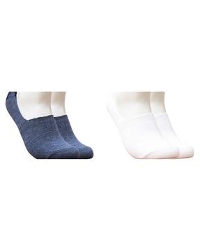 unisex pack of 2 knitted no-show socks