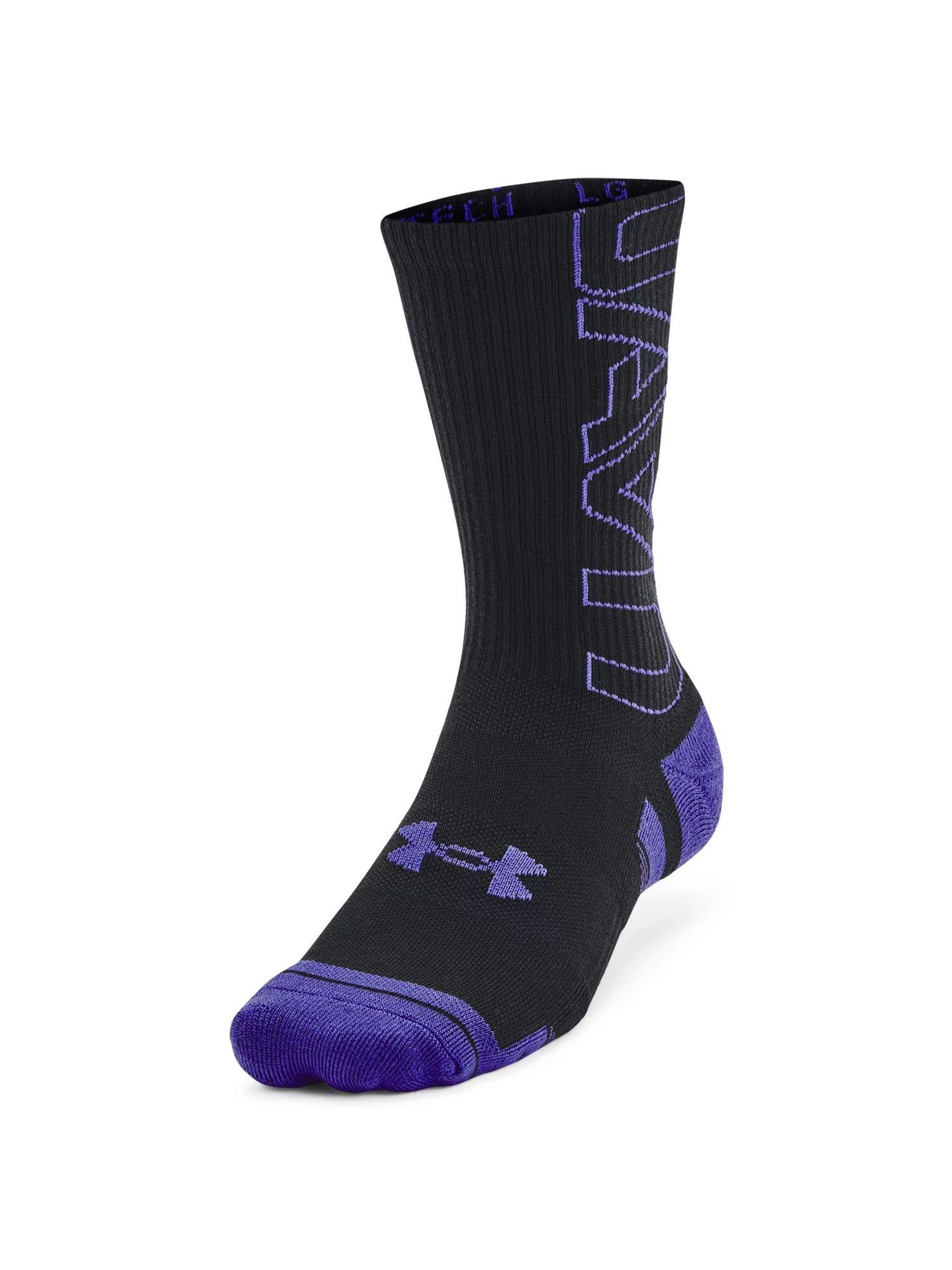 unisex performance tech crew socks - black (pack of 3)