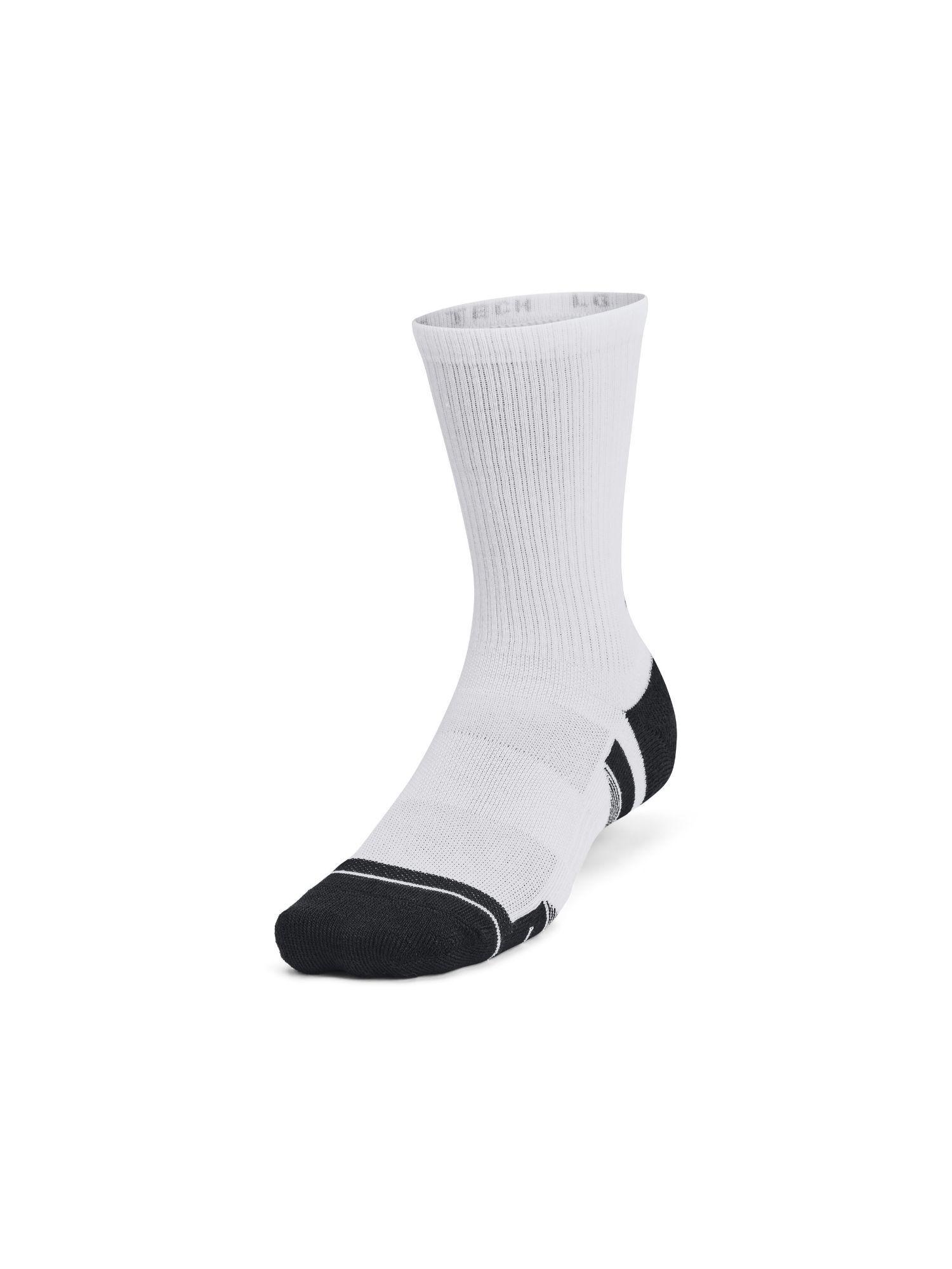 unisex performance tech novelty crew socks - white (pack of 3)