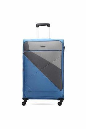 unisex polyster zip closure soft luggage - blue