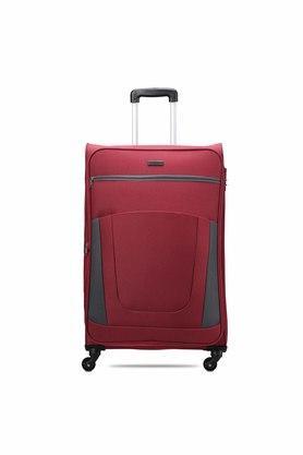unisex polyster zip closure soft luggage - red