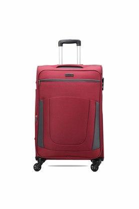 unisex polyster zip closure soft luggage - red