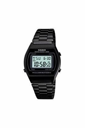 unisex sheen grey dial metallic digital watch - d180