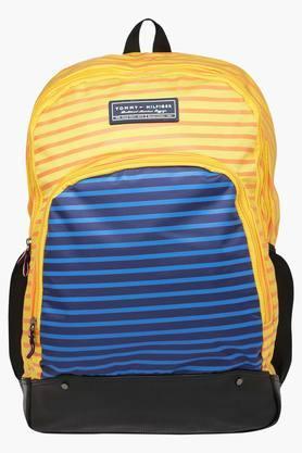 unisex 3 compartment zipper closure backpack - yellow