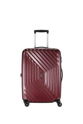 unisex airforce plus polycarbonate hard trolley - wine