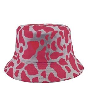 unisex animal print cotton bucket cap