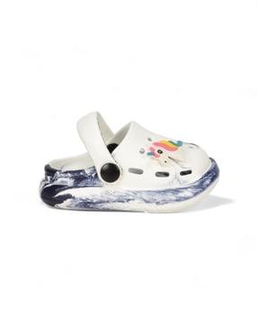 unisex anti-slip clogs with unicorn applique