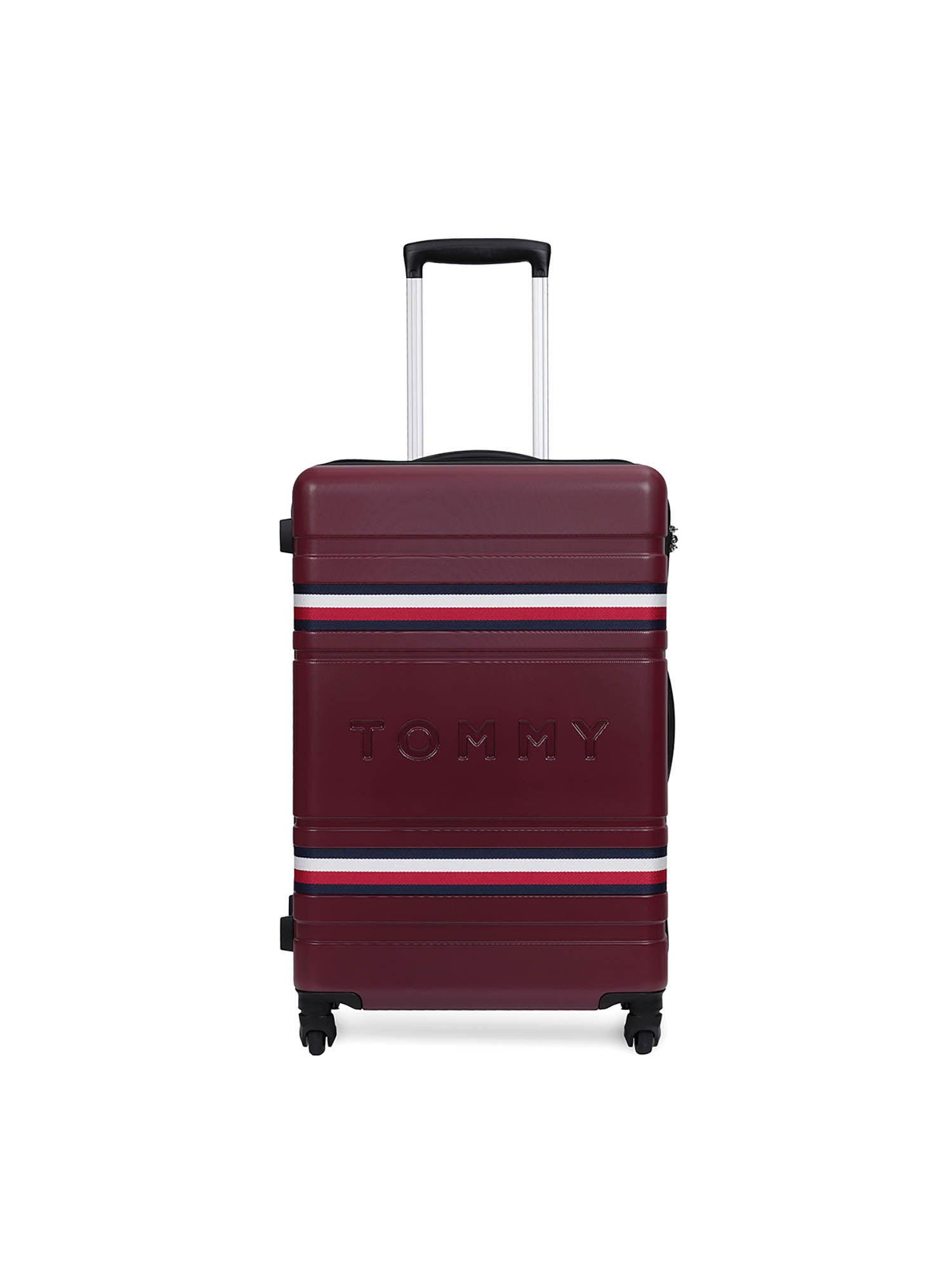 unisex berlin hard luggage trolley bag - wine, 57 cm cabin