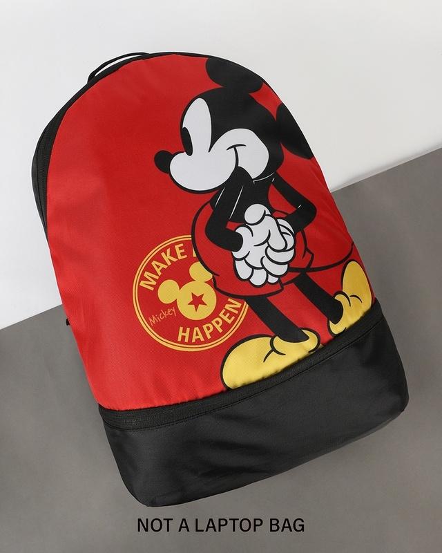 unisex black & red mickey make it happen small backpack