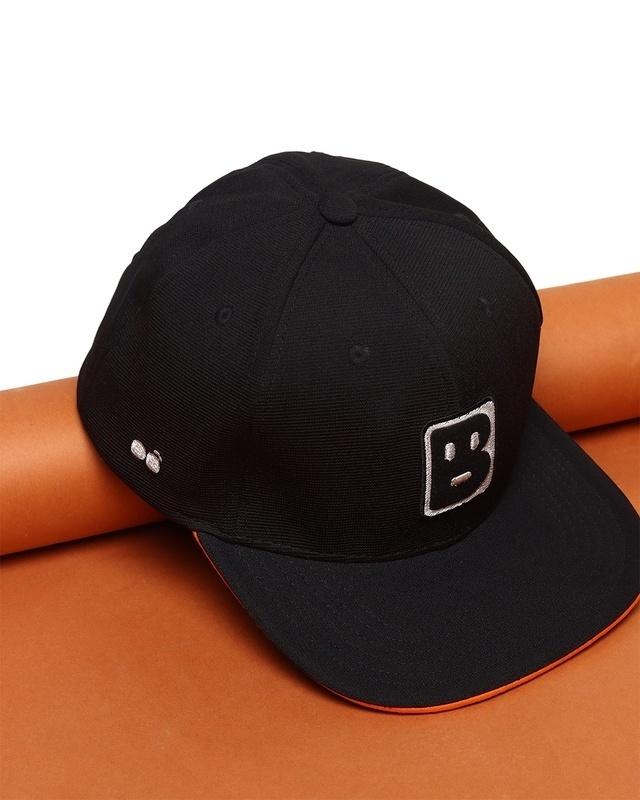 unisex black big b snapback cap