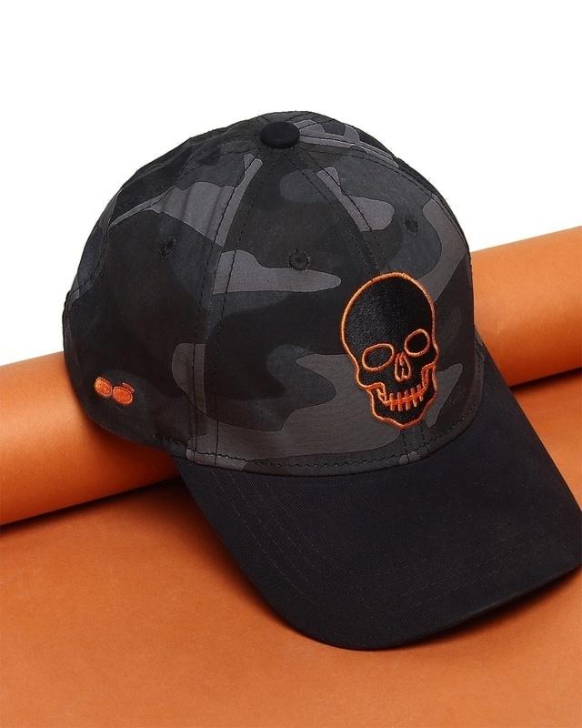 unisex black camo skull baseball cap