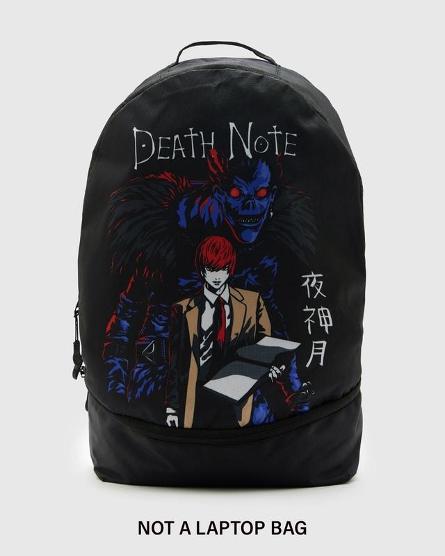 unisex black death note small backpack