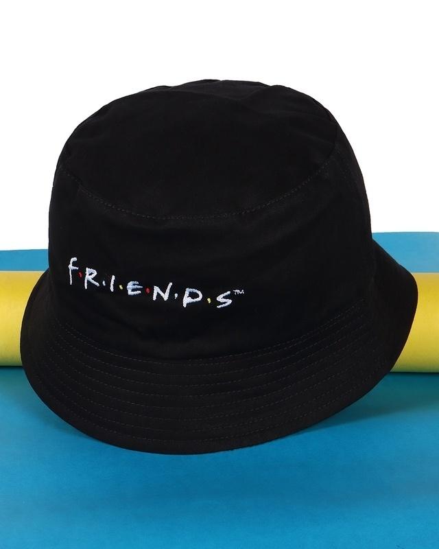 unisex black friends printed reversible hat