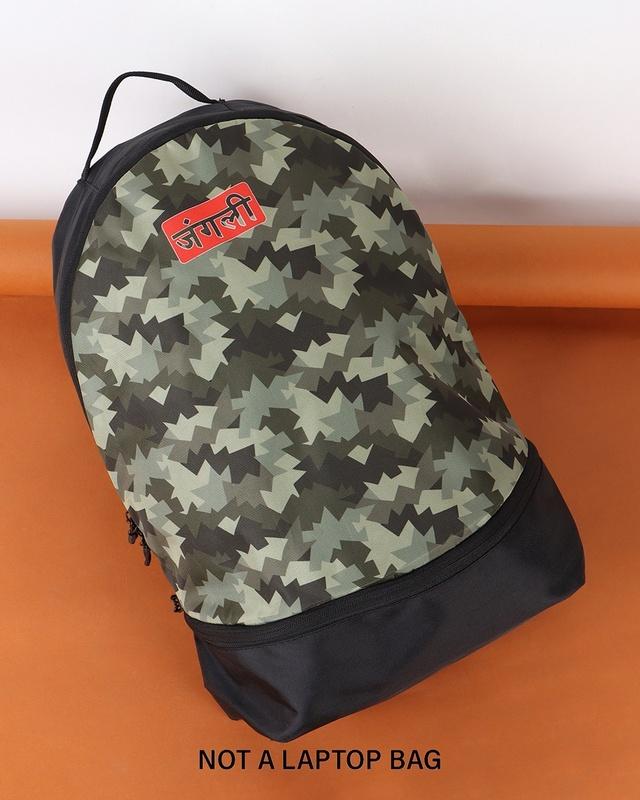 unisex black junglee camo small backpack