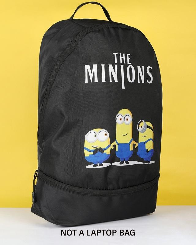 unisex black the minions small backpack