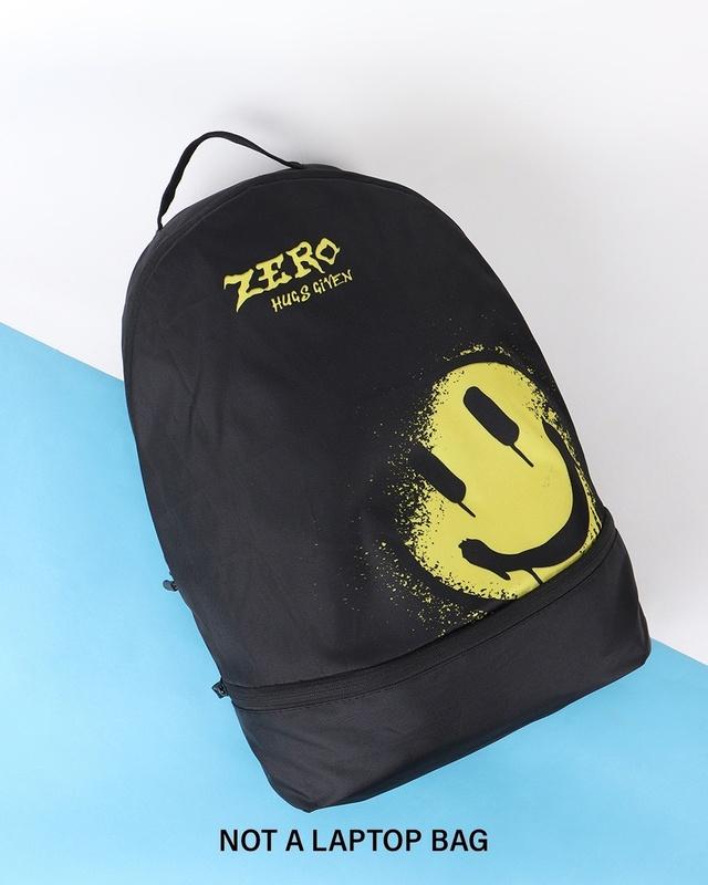 unisex black zero hugs small backpack