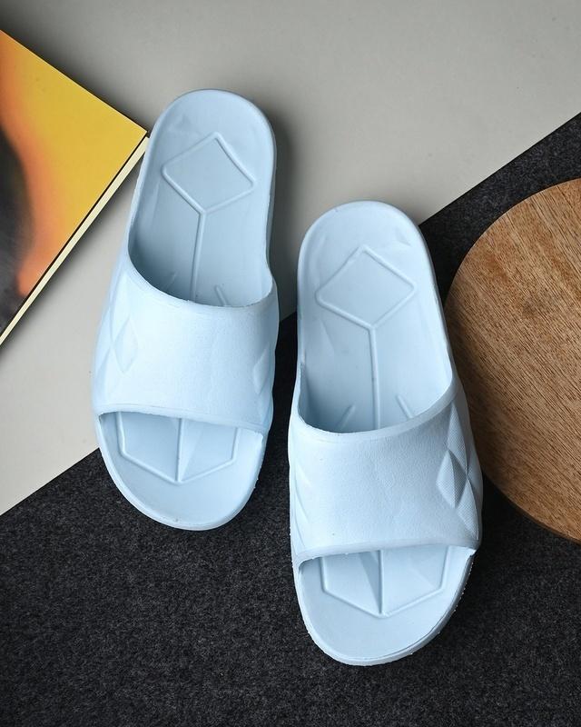 unisex blue sliders