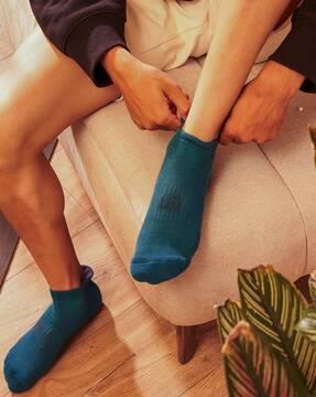 unisex colourblock ankle-length socks