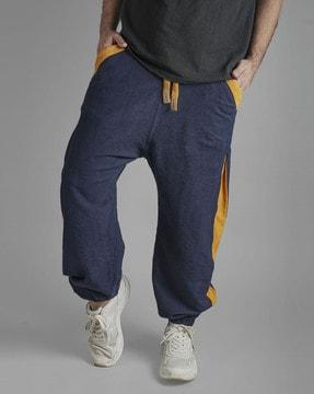 unisex colourblock loose fit knit hopper pants