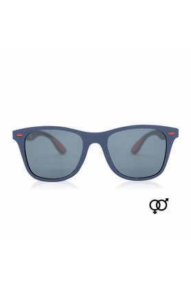unisex full rim polarized & uv protected rectangular sunglasses - th0083