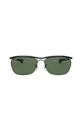 unisex full rim polarized lens rectangle sunglasses - 0rb3619