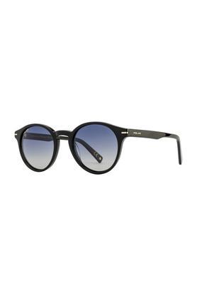unisex full rim polarized round sunglasses - pl-gold 111-77/a-49