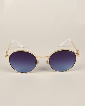 unisex full-rim round sunglasses-56036-gd-blu