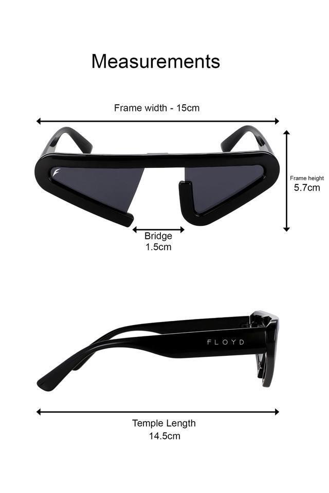 unisex full rim uv protected rectangular sunglasses