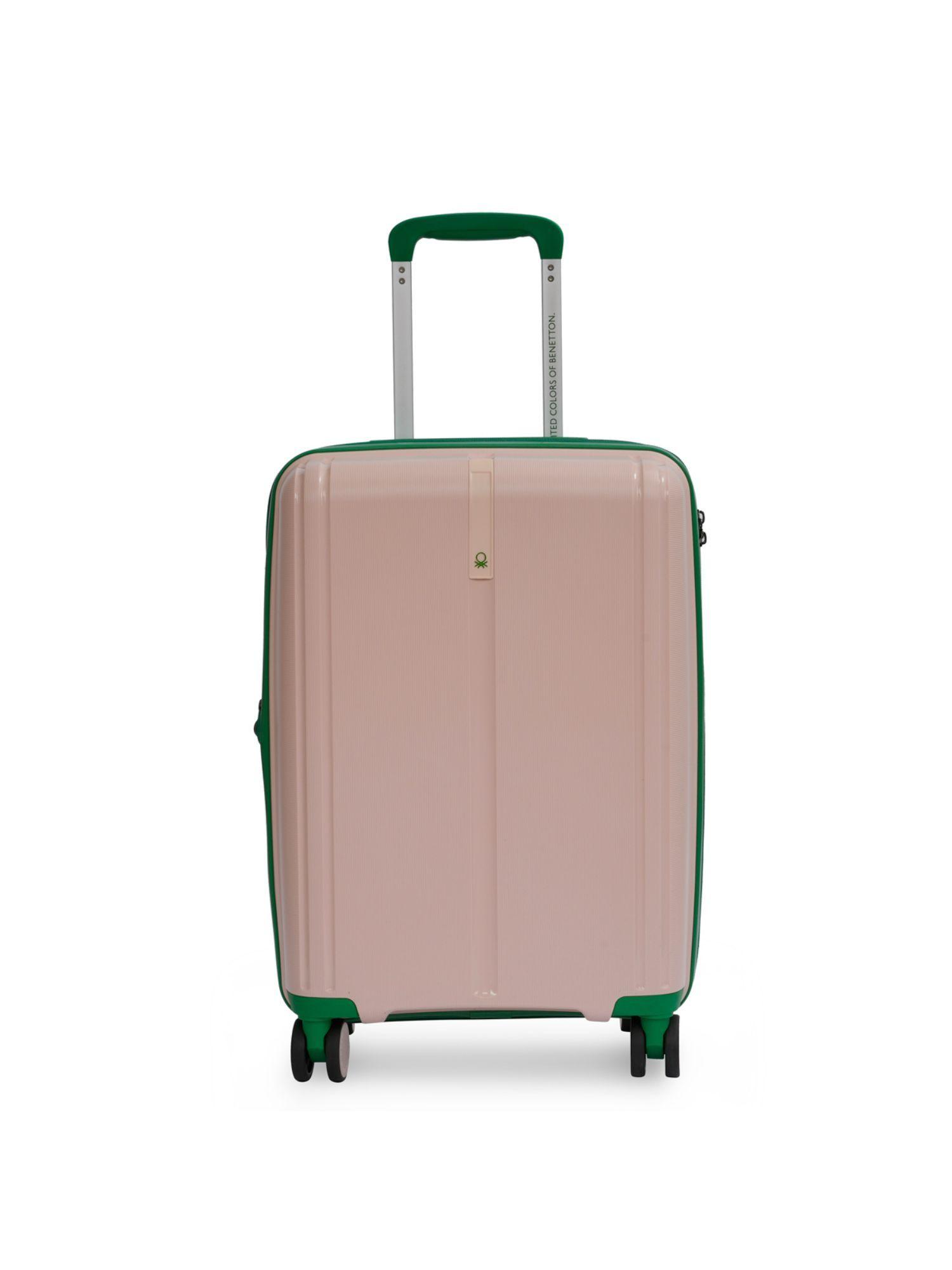 unisex hard luggage baby pink tsa lock trolley bag