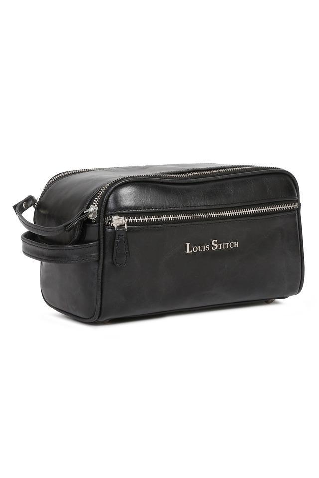 unisex italian leather toiletry kit travel organizer pouch