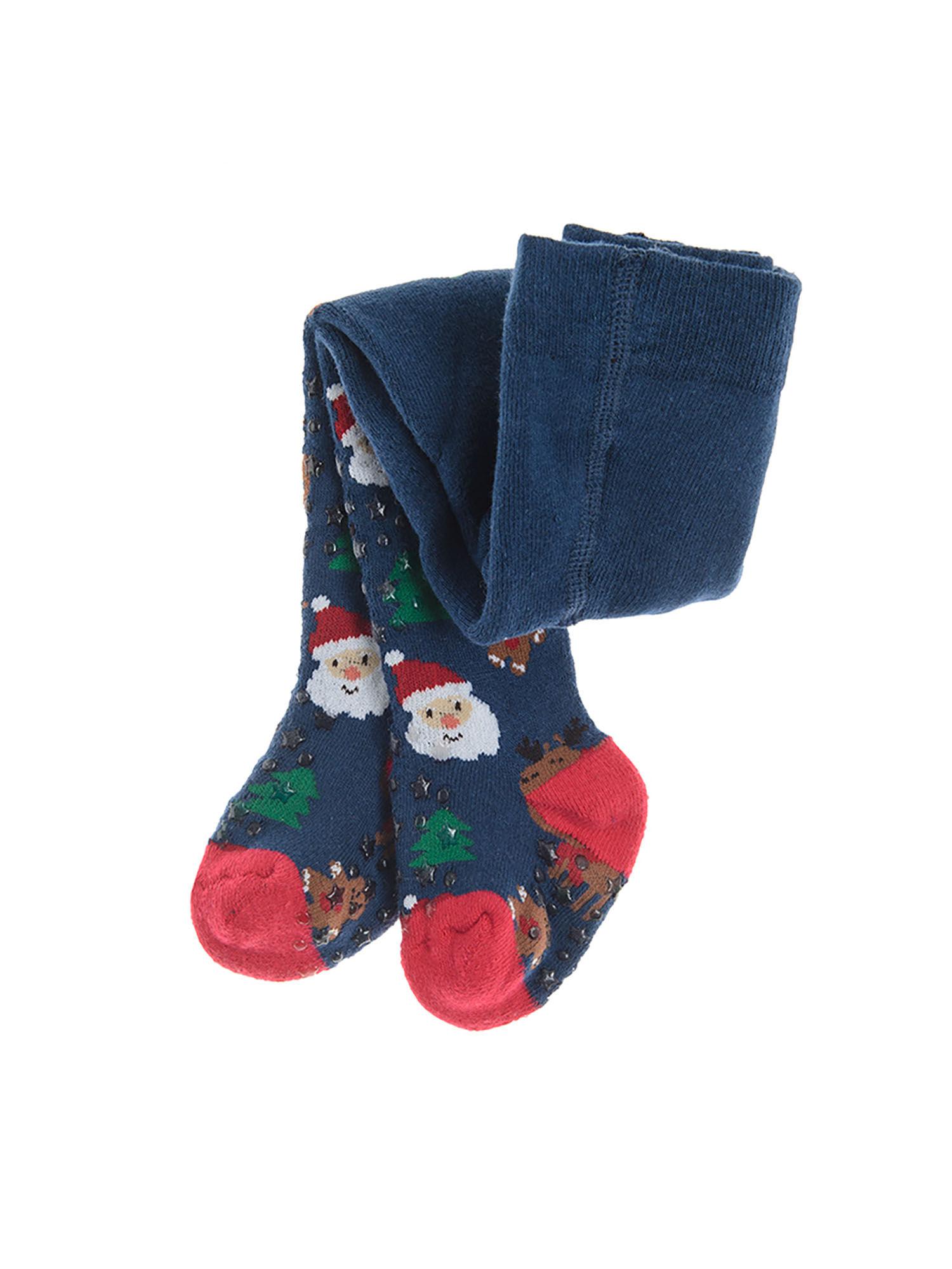 unisex kids navy blue printed socks