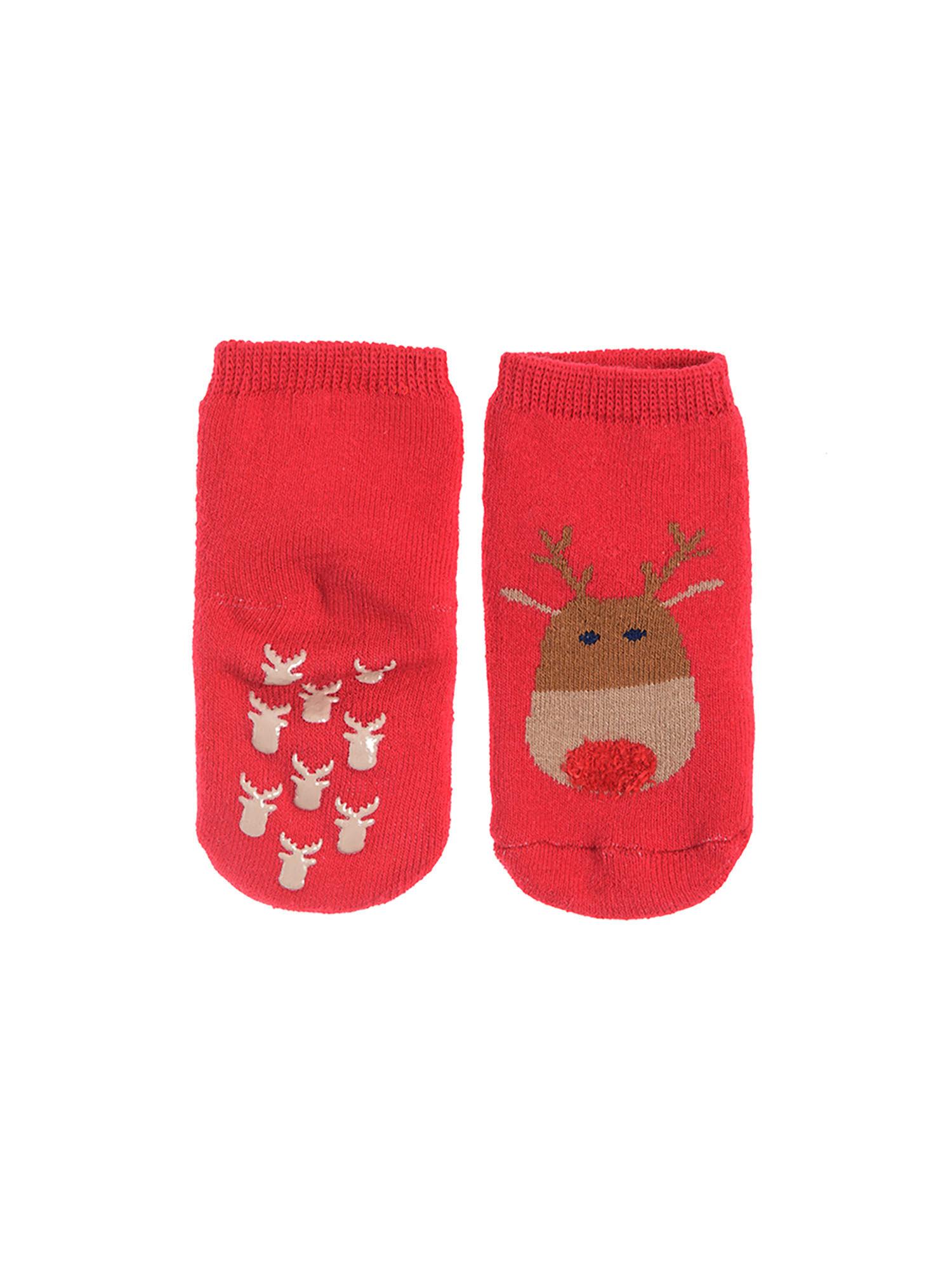 unisex kids red printed socks