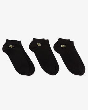 unisex lacoste sport low-cut socks three-pack