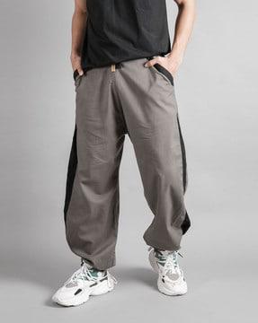 unisex loose fit parachute hopper pants