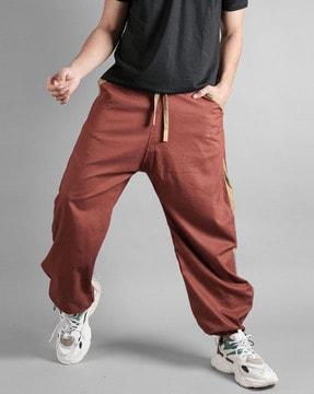 unisex loose fit parachute hopper pants