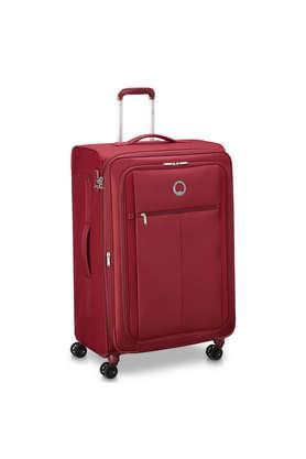 unisex pin up 5 polyester hard trolley - red