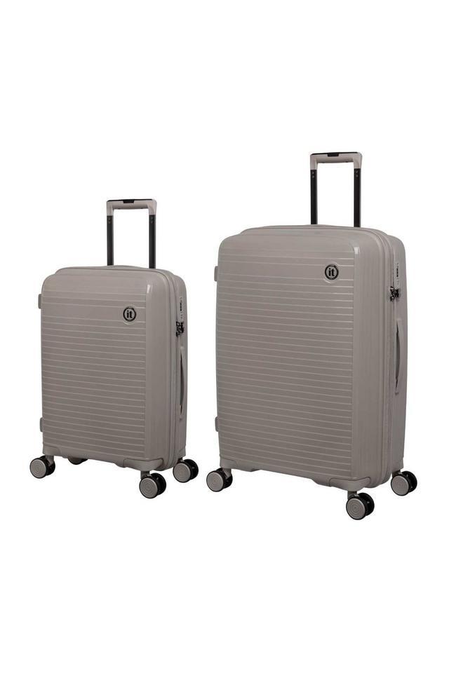 unisex polypropylene hard trolley - feather grey