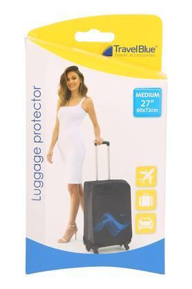 unisex printed luggage protector cover - black