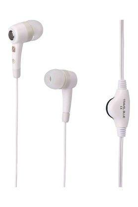 unisex reliable travel earphones - white