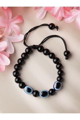 unisex set of 2 black evil eye bracelet