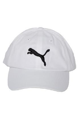 unisex solid embroidered cap - white