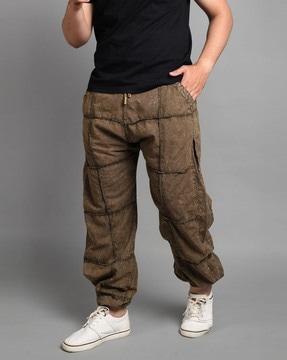 unisex stone washed loose fit hopper pants