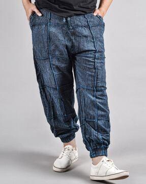 unisex stone washed loose fit hopper pants