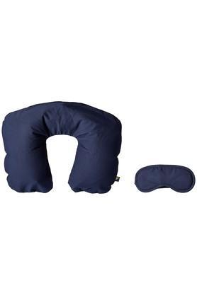 unisex travel non inflatable pillow - blue