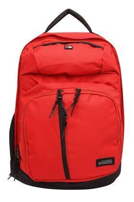 unisex zip closure 1 compartment backpack - red
